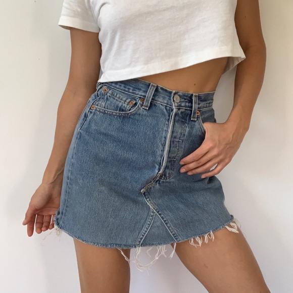 Levi's Dresses & Skirts - Vintage Levi’s reworked denim mini skirt 💙